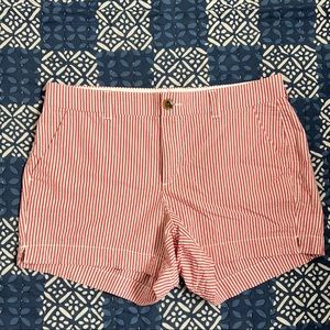 Old Navy Red Striped Everyday Shorts Sz 10